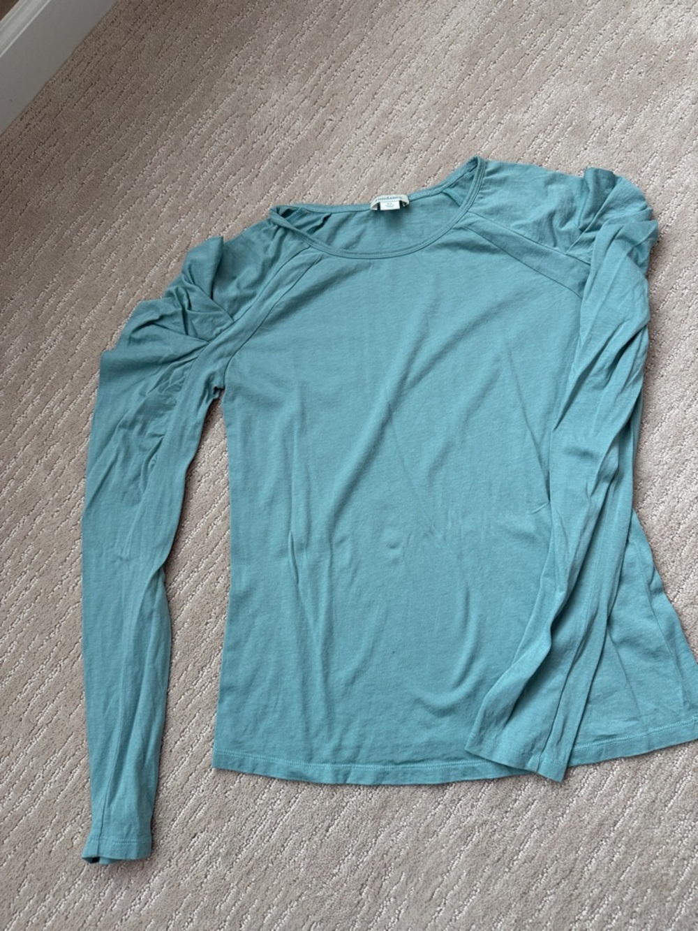 Sundance Long Sleeve Tee in Teal Green-Blue
